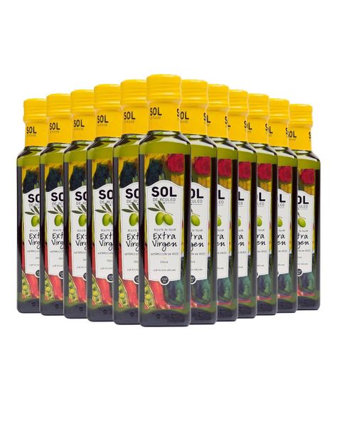 Aceite de Oliva extra virgen Sol de Aculeo Blend 12 x 250 ml-0