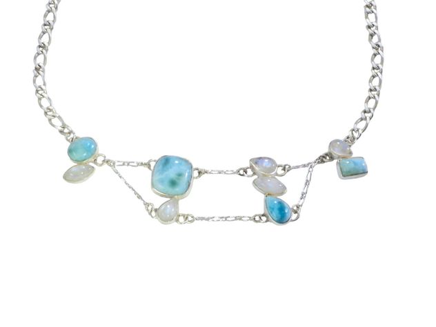 Collar Gotas Turquesa Plata 925-0