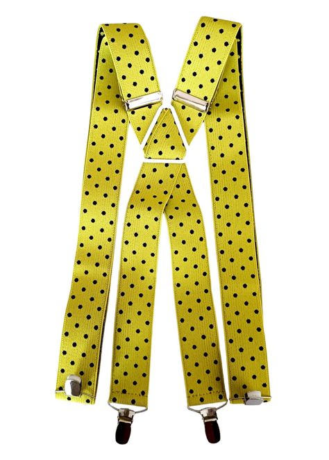 Suspensor hombre amarillo lunares negros-0