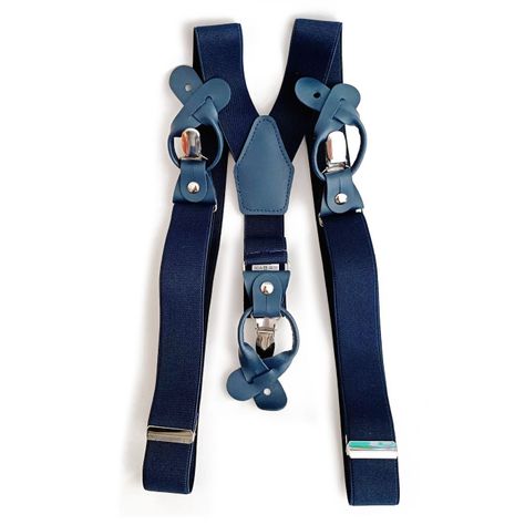 Suspensor hombre azul oscuro doble ajuste-0