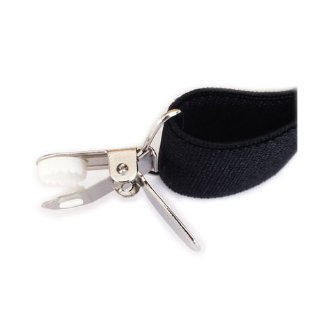 Suspensor hombre elástico negro liso 4 broches-1