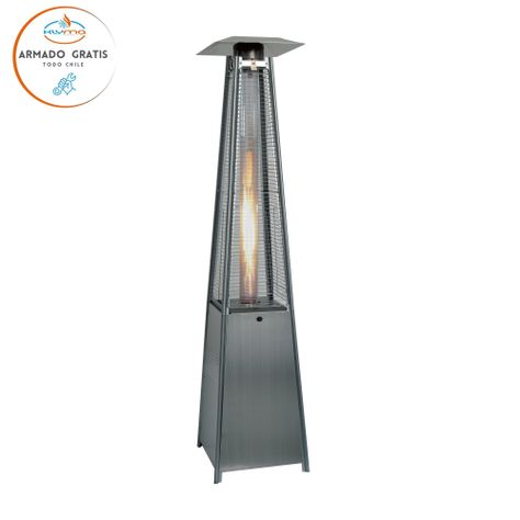 Estufa a Gas Exterior Terraza OBELISK Inox-3