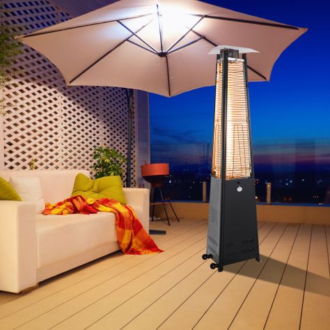 Estufa a Gas Exterior Terraza TRINX Negra-7