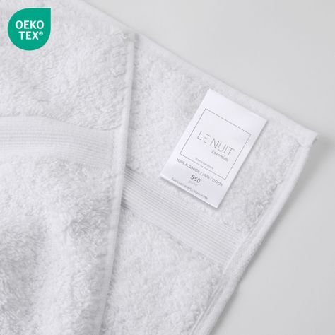 Toalla de Cara 550 grs/mt2 100% Algodón Essentials Blanca-1