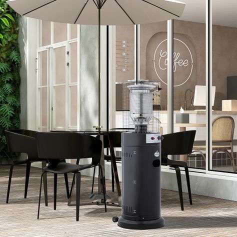Estufa a Gas Exterior Terraza CILDRO LW Negra 1,35 metros-4