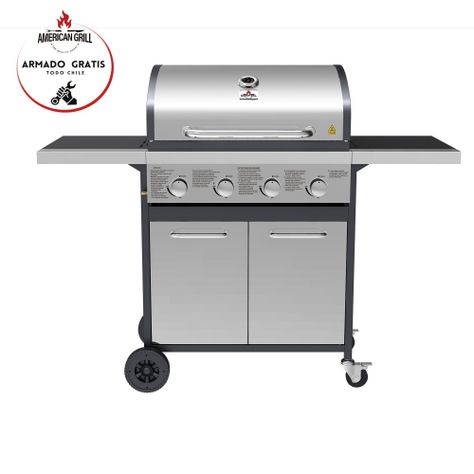 Set Parrilla a Gas 4 Quemadores Oregon Inox + Funda-3