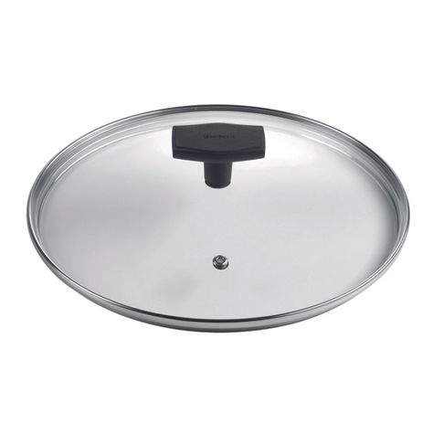Tapa Vidrio Templado Borde Acero Inox c/Agujero de Vapor 20cm-0