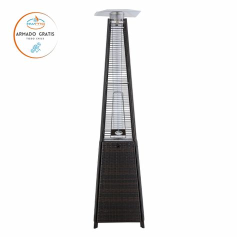 Estufa a Gas Exterior Terraza OBELISK Rattan-3