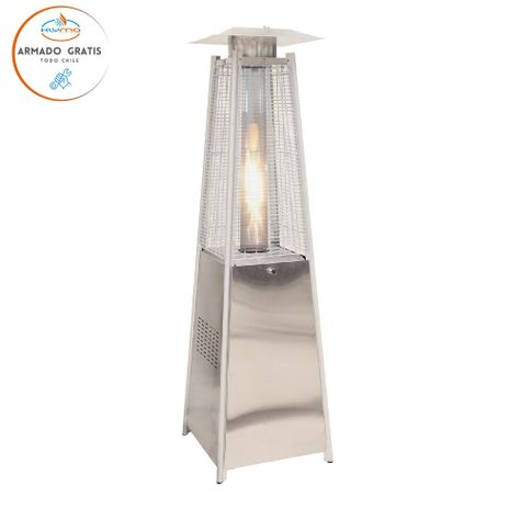 Estufa a Gas Exterior Terraza OBELISK LW Inox 1,8 metros-3