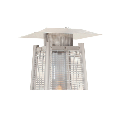 Estufa a Gas Exterior Terraza OBELISK LW Inox 1,8 metros-4