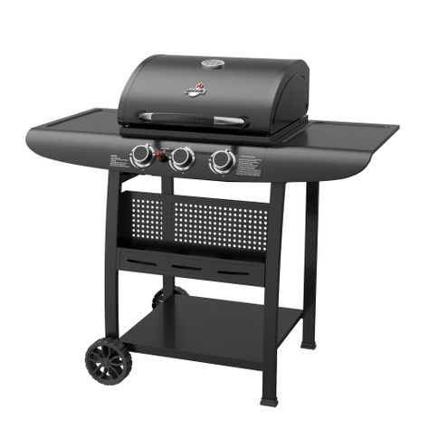 Parrilla a Gas 3 Quemadores Kansas Black-3