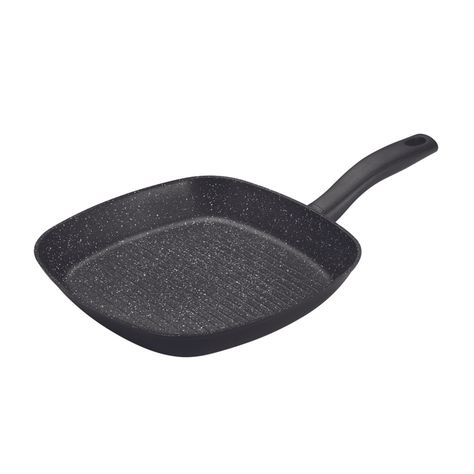 Sarten Parrilla Cuadrado 20cm Negro Antiahederente Daily-0