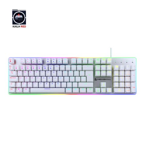 Teclado Gungnyr Gamer TKL Pro Ivory RGB Switch Gateron Red-1