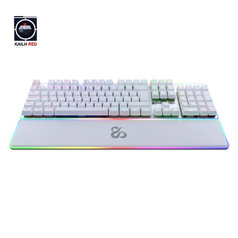 Teclado Gungnyr Gamer TKL Pro Ivory RGB Switch Gateron Red-2