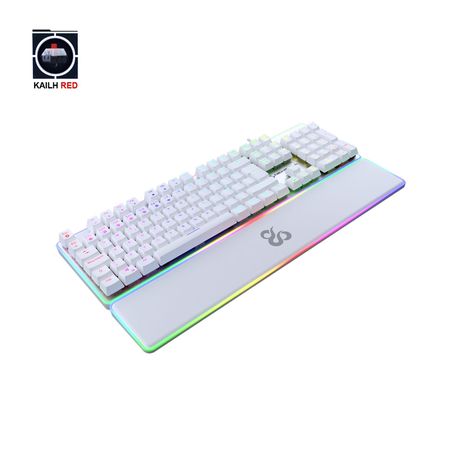 Teclado Gungnyr Gamer TKL Pro Ivory RGB Switch Gateron Red-3
