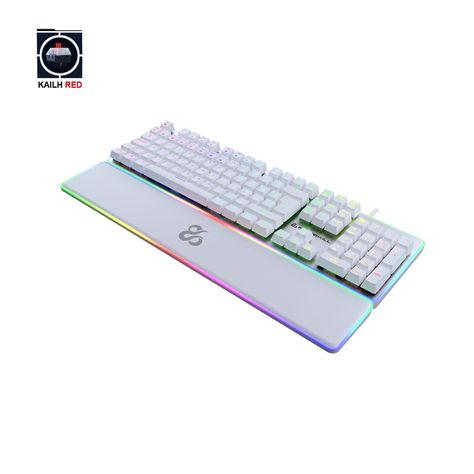 Teclado Gungnyr Gamer TKL Pro Ivory RGB Switch Gateron Red-4