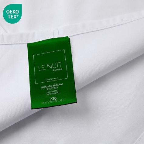 Set Sábanas King 100% Bambú 230 Hilos Essentials Liso Blanco-2