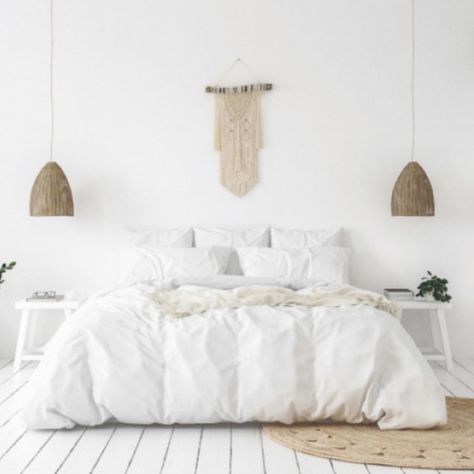 Set Sábanas King 100% Bambú 230 Hilos Essentials Liso Blanco-3