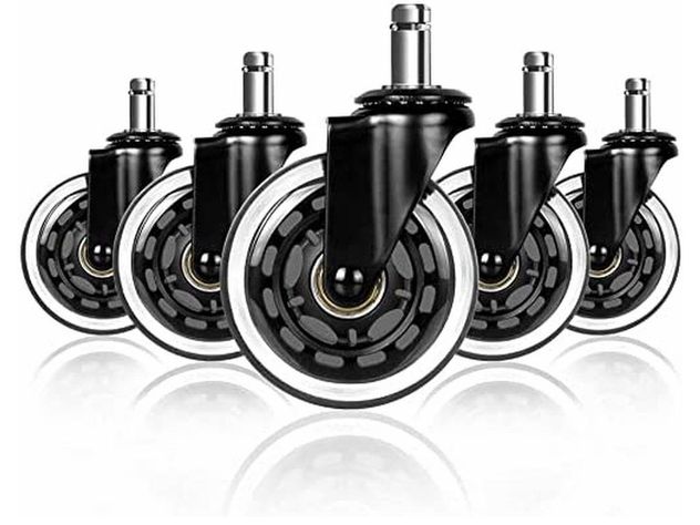 5 Ruedas De Silicona Para Sillas De Oficina-0