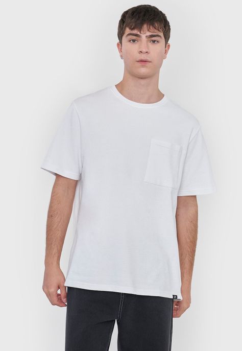 Polera Hombre Tejida Bolsillo Blanco Corona-0