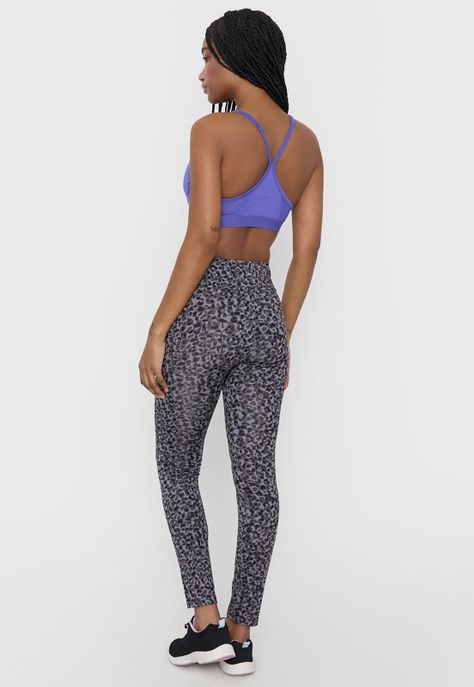 Calza Deportiva Mujer Skinny Full Print Negro Corona-2