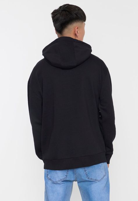 Polerón Hombre Hood Print Asiatico Negro Corona-1