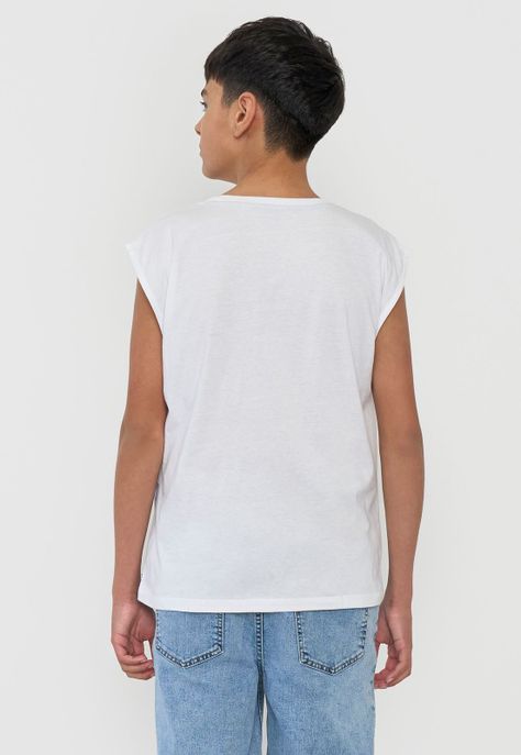 Polera Niño Teen Tank Blanco Corona-1