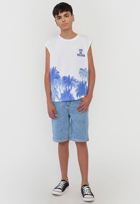 Polera Niño Teen Tank Blanco Corona-3