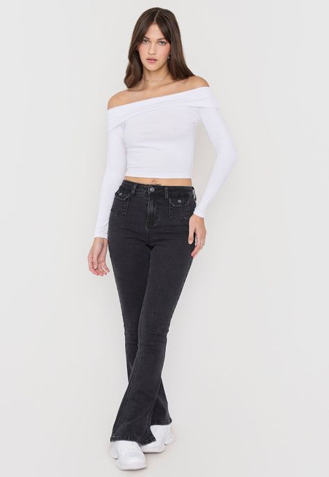 Polera Mujer Sin Hombros Blanco Corona-3