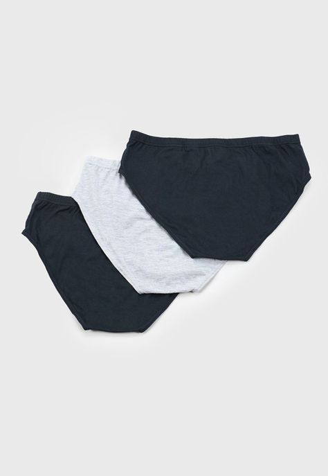 Slip Hombre Tripack Color Negro/Gris Corona-1