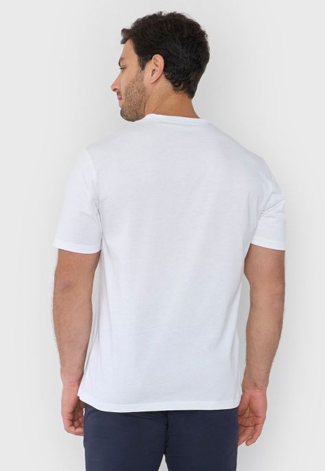 Polera Hombre Cneck Bolsillo Color Blanco Corona-1