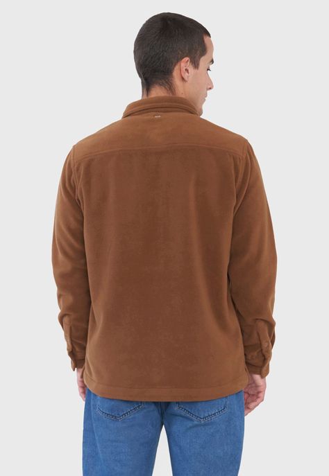 Sobrecamisa Hombre Polar Color Camel Corona-2