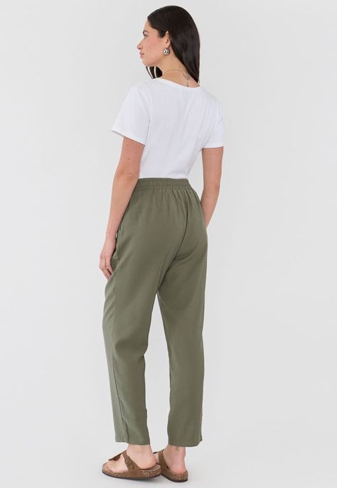 Pantalón Mujer Lazo Verde Corona-2