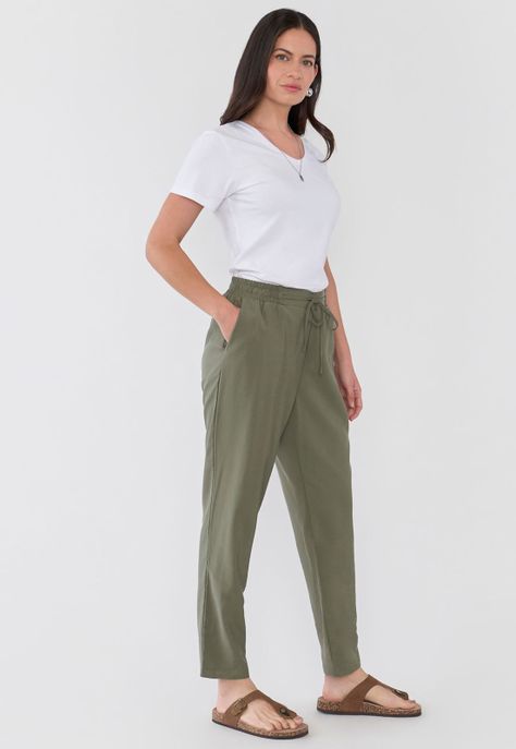 Pantalón Mujer Lazo Verde Corona-3