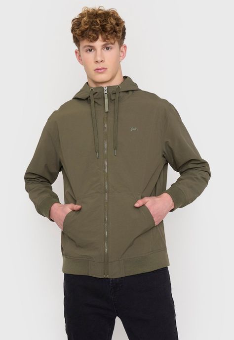 Cortaviento Hombre Liso Verde Corona-1