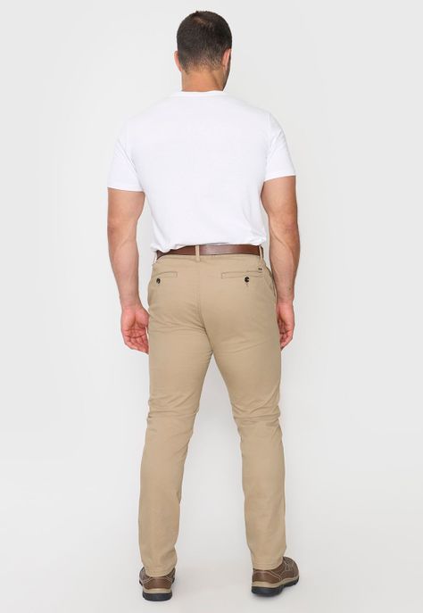 Pantalón Hombre Cinturón Beige Corona-2