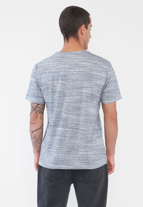 Polera Hombre Melange Azul Corona-1
