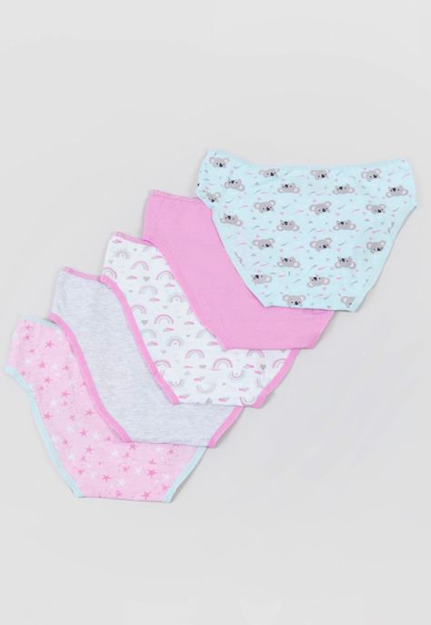 Calzones Niña 5 Pack Celeste Corona-1