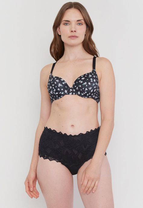 Sostén Mujer Bipack Liso Print Copa B Negro Corona-3