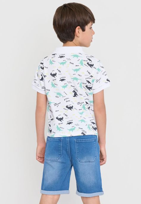 Polera Niño Kids Piqué Blanco Corona-1