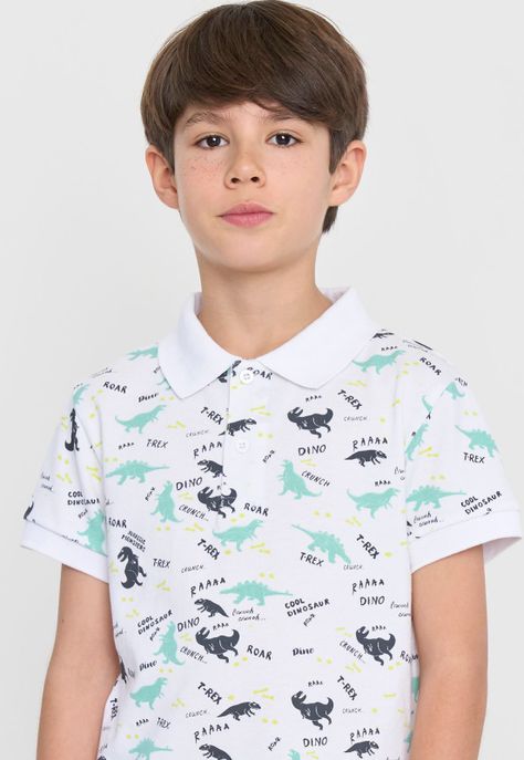 Polera Niño Kids Piqué Blanco Corona-2
