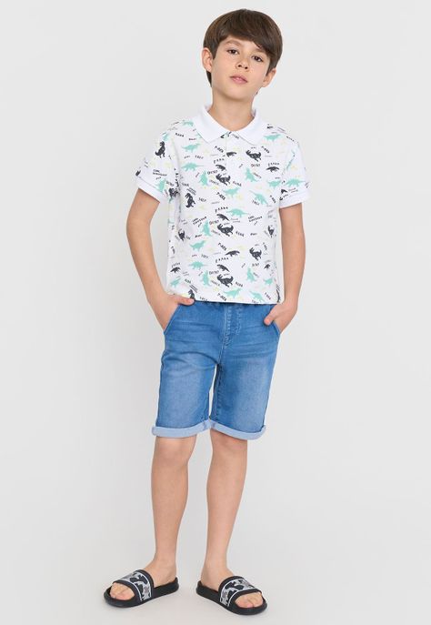 Polera Niño Kids Piqué Blanco Corona-3
