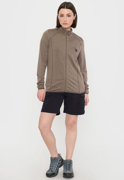Polerón Outdoor Mujer Texturizado Taupe Corona-3