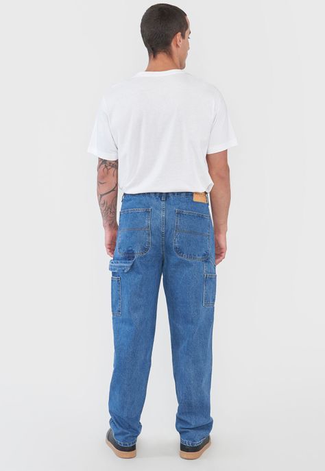 Jeans Hombre Carpenter Color Azul Medio Corona-2