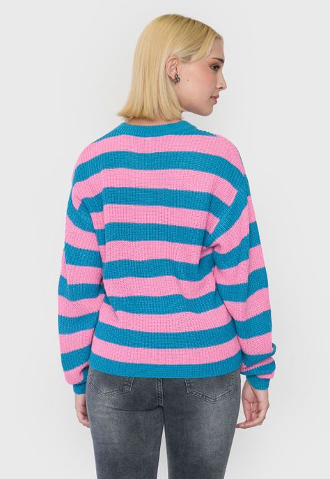 Sweater Mujer Fit Regular Azul/Celeste Corona-1