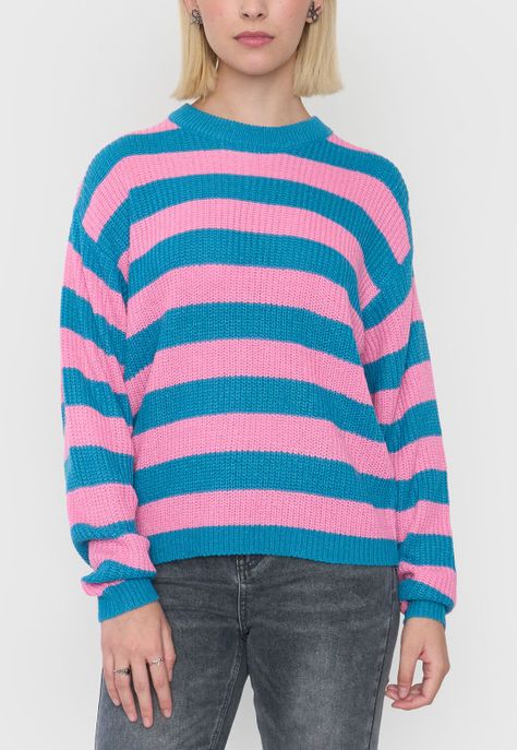 Sweater Mujer Fit Regular Azul/Celeste Corona-2