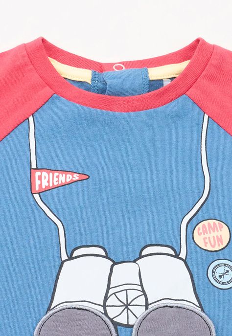 Polera Bebe Niño M/C Interactiva Azul Corona-2