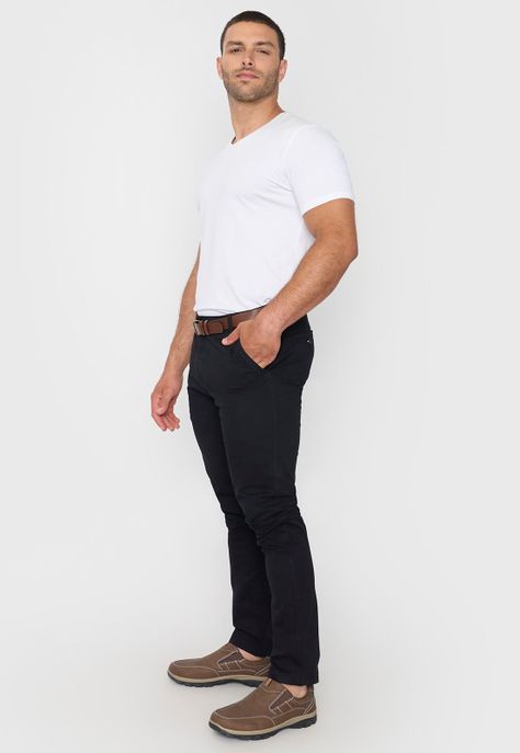Pantalón Hombre Cinturón Negro Corona-3