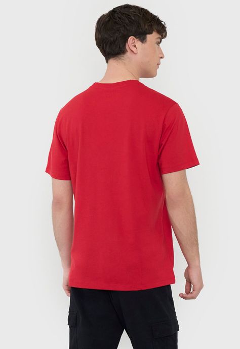 Polera Hombre R-Neck Print Rojo Corona-1