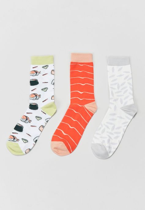 Calcetines Hombre Tripack Print Naranjo Corona-2